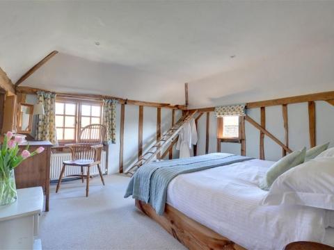 One of the bedrooms at Iden Green Farm Barn